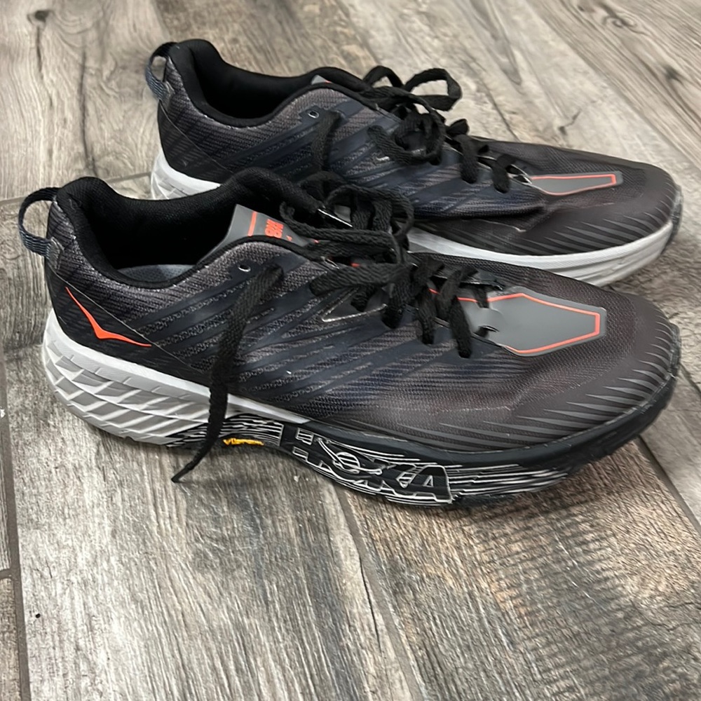 Hoka One One Speedgoat 4. Only warn a few times.